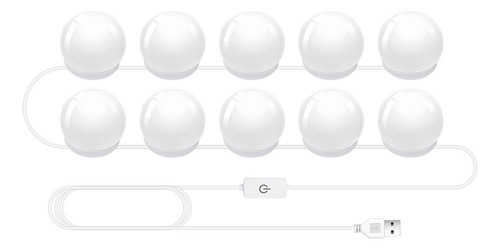 Doremama Focos Led Regulables Para Espejo De Tocador, 10 Uds. Blanco Neutro