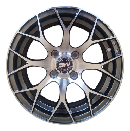 Rines 14x6 En 4-100 Chevy , Aveo, Pointer , Tsuru Ii , Iii Hyper Black+machined Face