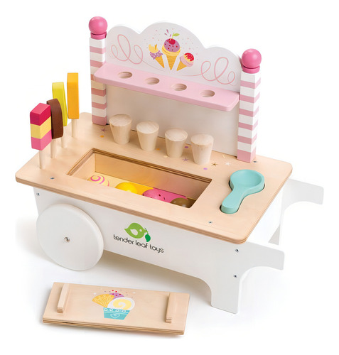 Tender Leaf Toys Carrito De Helados Madera Juguete Infantil