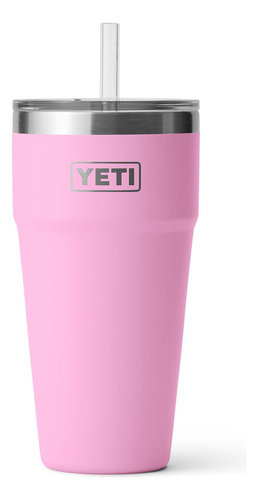 Vaso Yeti Rambler 750 Ml Aislada Con Popote, Power Pink