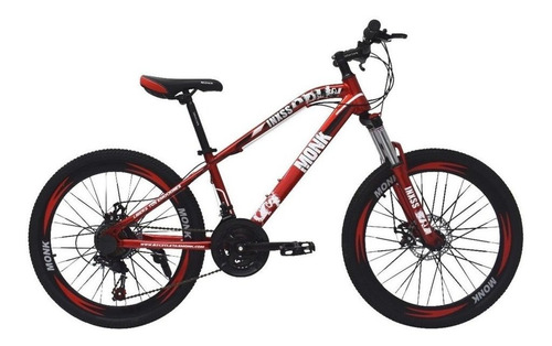 Mountain bike Monk INXSS  2021 R26 18" 21v color rojo con pie de apoyo