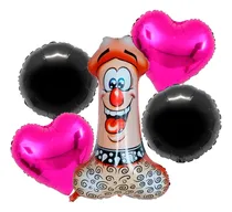 Comprar Kit 5 Balão Metalizado Despedida Solteiro Chá Lingerie Festa Cor Pinku002Fpreto Despedida De Solteira