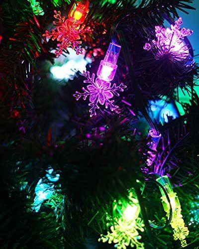 Imagen 7 de 7 de Aclorol Guirnalda De Luces Led De Copo De Nieve Ws2811 Rgb D