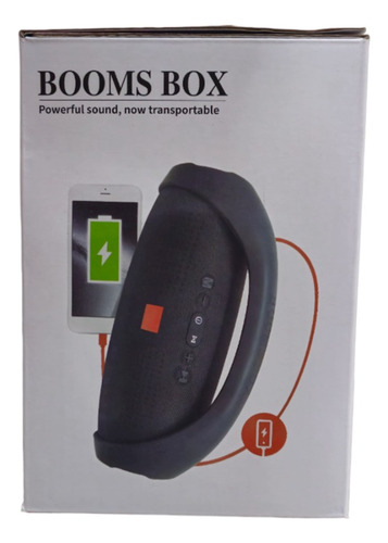 Caixa De Som Booms Box C6 Bluetooth Sem Fio Preto 10w Preto