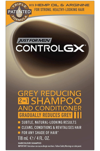 Just For Men Control Gx Reductor Gris 2 En 1 Shampoo Y Acond