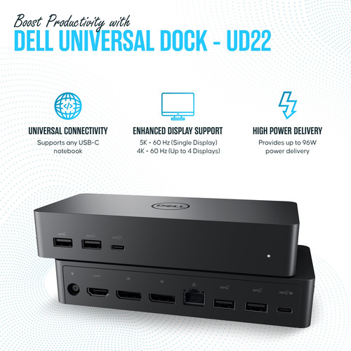 Estación De Acoplamiento Koncept Ud22 Para Ordenadores Dell