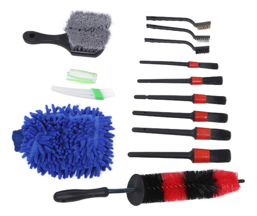 Kit De Cepillos De Limpieza De Coche, Juego Universal De 14