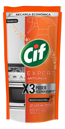 Limpiador Cif Expert original en doypack 450 g 450ml