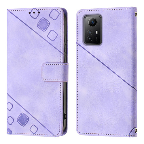 Funda Abatible Tipo Cartera C/relieve Para Redmi Note 12s 4g