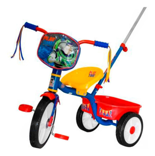 Triciclo Apache R12 Buzz Light Con Cajuela Y Barra Con Empuj
