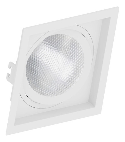 Kit 10 Spot Embutir Par30 Quadrado Recuado + Lampada Led 10w Cor Branco Cor da luz 2700K BRANCO QUENTE Bivolt