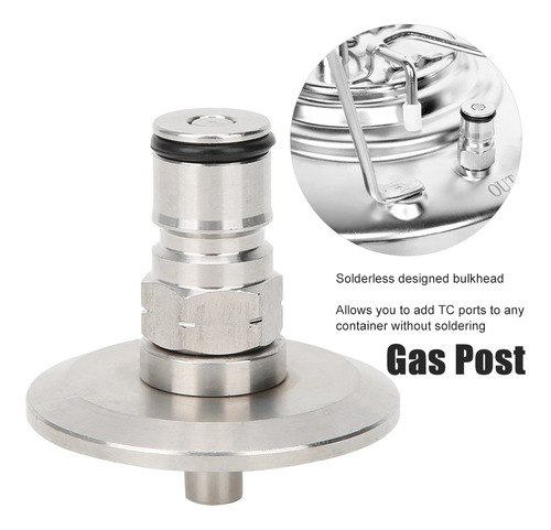 Adaptador Tri Clamp Gas Lock Post A Ball Conector Cer De 1.5
