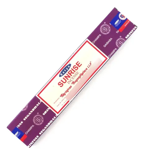 3 X Sunrise Satya Nag Champa Räucherstäbchen (je 15g) – Original Aus Indien Mit Souvenir-Badge – Beruhigender Duft Für Zuhause
