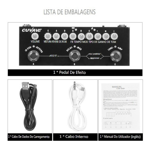 Imagem 3 de 7 de Cuvave Cube Bebê Portátil Multifuncional Guitarra Elétrica
