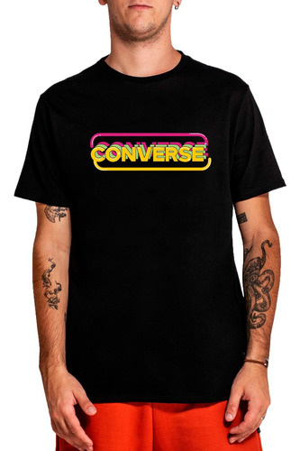 Remera Converse Lifestyle Hombre Remix Neg Ama Vta Fuk