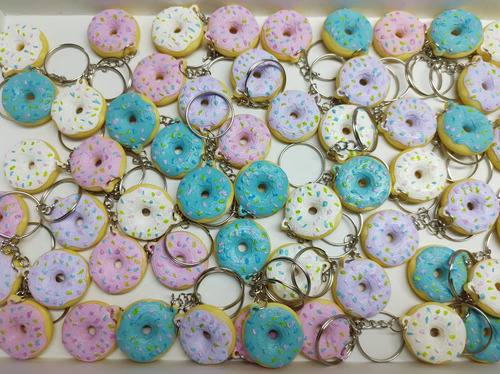 Llaveros Donas X 100 Unidades Con Nombres Personalizado