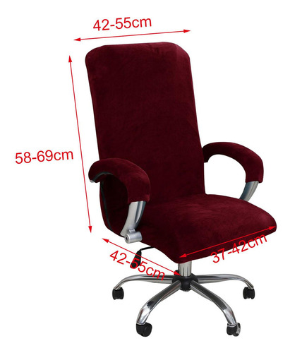 Funda Giratoria Elástica Para Silla Con Vino Rojo.