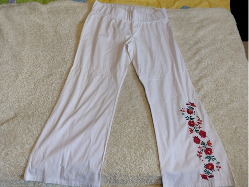 Pantalón De Maternidad. Blanco. Mamá-mía. Talla 36