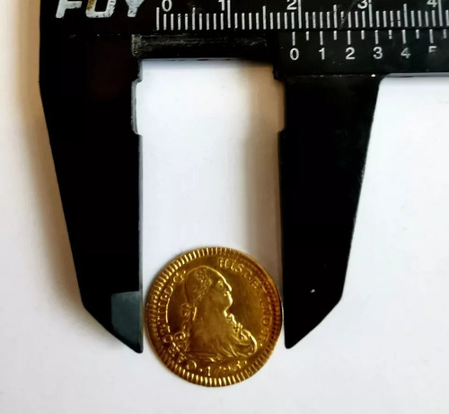 Moneda Un Escudo Oro Original 1793 Mo Carlos Iiii Colonial