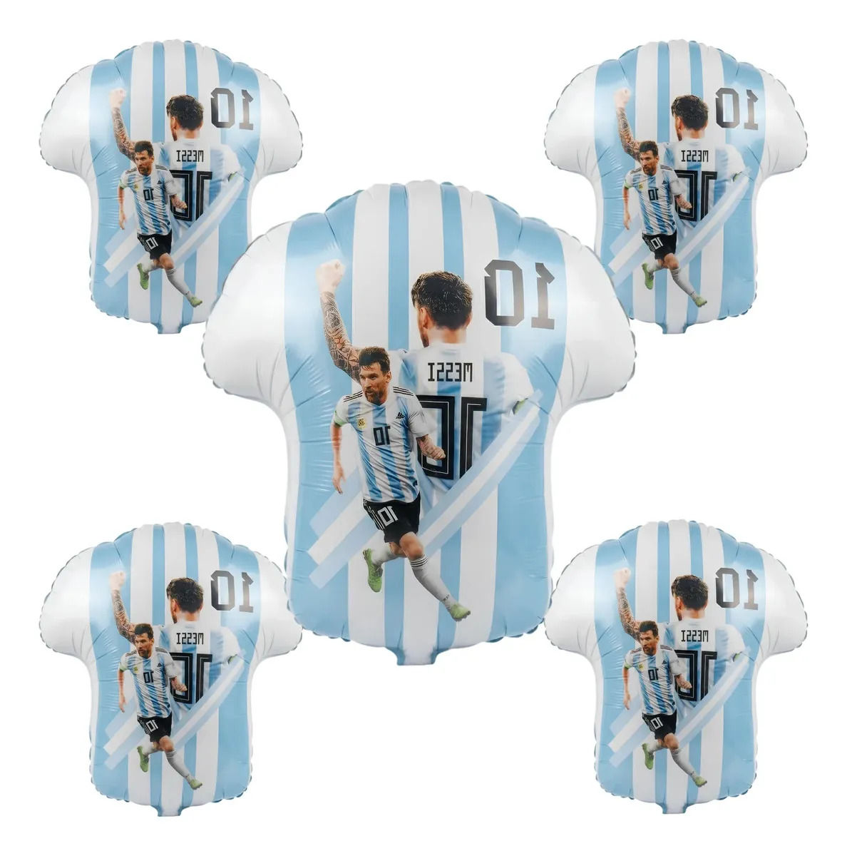 Camiseta metálica Globo Messi Camiseta Diez Argentina World X5uni