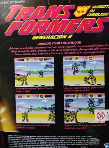Transformers Juego Video Lcd Portátil Retro Tiger Electronic