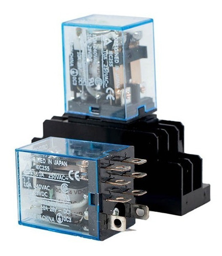 Relevador Omron Ly2nj Con Base Voltajes Ac Dc Dc 24v
