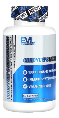 Cordyceps Militaris Y Sinensis Orgánicos X 60 Caps. Evl Nutr Sin Sabor