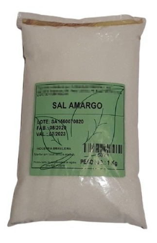 Imagem 1 de 8 de Sal Amargo 100% Legítimo 1 Kg - ( Sulfato De Magnésio )