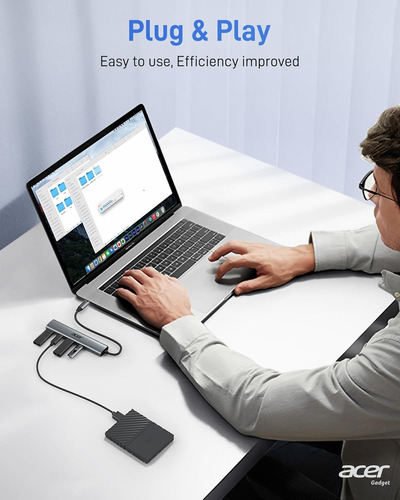 Acer Usb C Hub, 10gbps Type C Splitter With 4 Usbc 3.2 Po...