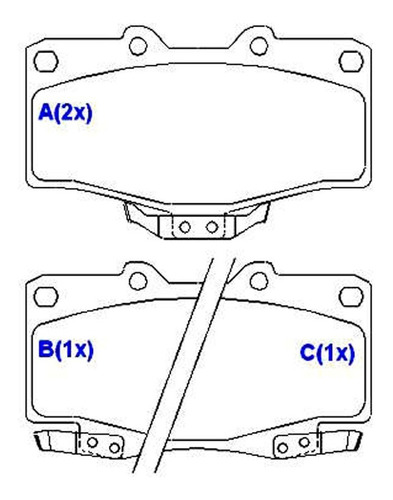 Imagem 4 de 4 de Pastilha Dianteira Hilux 2.4 / 3.0 88 Em Diante --