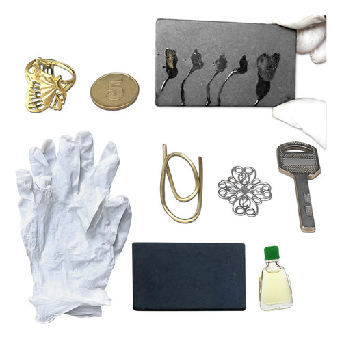 Kit De Teste De Ouro Pedra De Teste De Metal Precioso Pedra