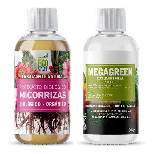 Ecomambo Micorrizas 100 Cc Con Megagreen Fertilizante 50 Gr