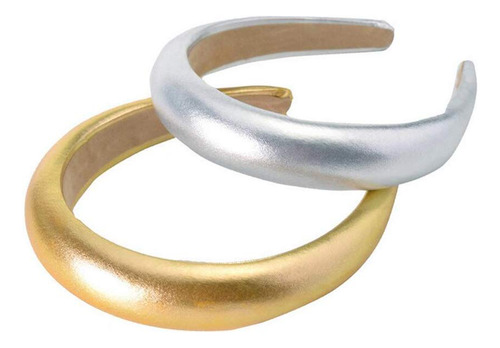 2 Piezas De Diadema De Cuero De Imitación De Moda Con Esponj