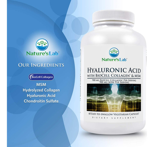 Nature's Lab Hyaluronic Acid With Biocell Collagen And Msm,