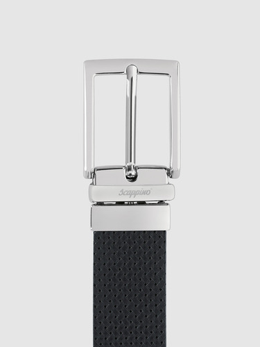 Cinturón De Vestir Reversible Scappino Hombre 79 Negro 36