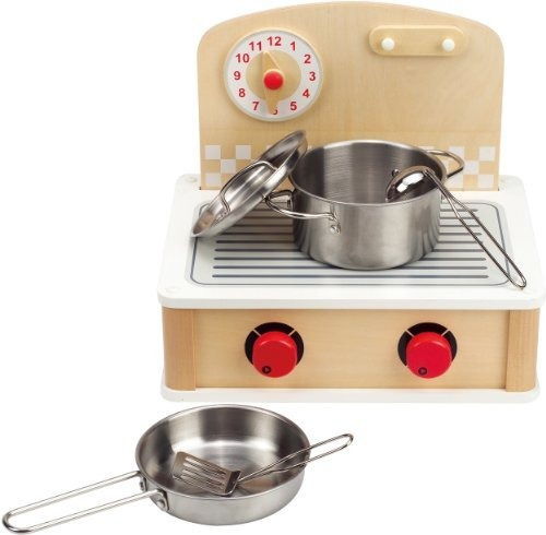 Hape Mesa Cook Y Juego De Madera Juego De Cocina De Parrilla