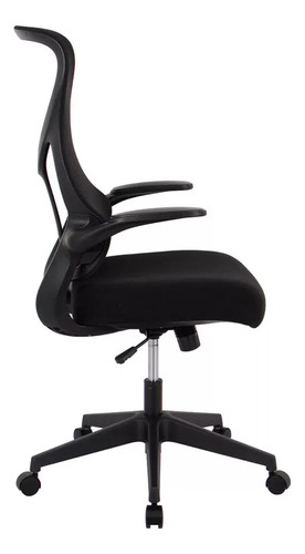 Silla Oficina Liss Alta Asiento Ergo Brazos Regulables Ofix Negro Tela