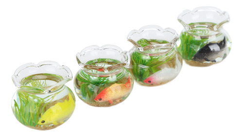 Miniatura De Pecera De Cristal Con Forma De Casa De Muñecas,