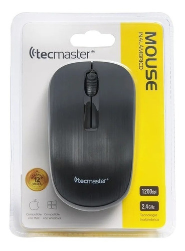 Mini Mouse Inalámbrico Color Negro 10mts 1200 Dpi Tecmaster