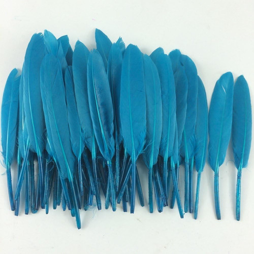 Turquoise Goose Feather For Craft Wedding Home Decorati...