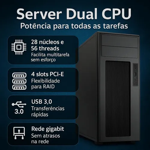28コア56スレッド / メモリ128GB / Dual Xeon搭載 Servidor Dual Xeon 28 Núcleos 56 Threads 128gb Ram Redseek