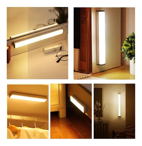 Luminária Recarregável Inteligente Sensor De Movimento 20cm Branco