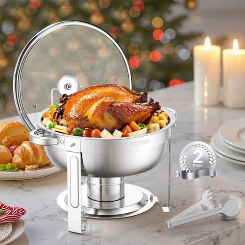 Juego De Platos Para Buffet Hafing Dish Vevor, 5 Litros, 2 U