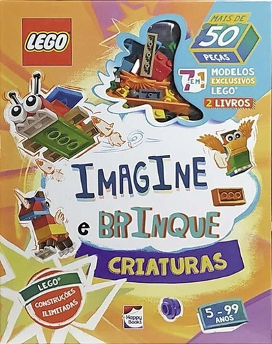 Imagem 1 de 1 de Livro Lego Iconic Imagine E Brinque - Criaturas Com Mais De