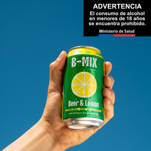 Pack 6 Cerveza Becker B-mix Limon 354cc