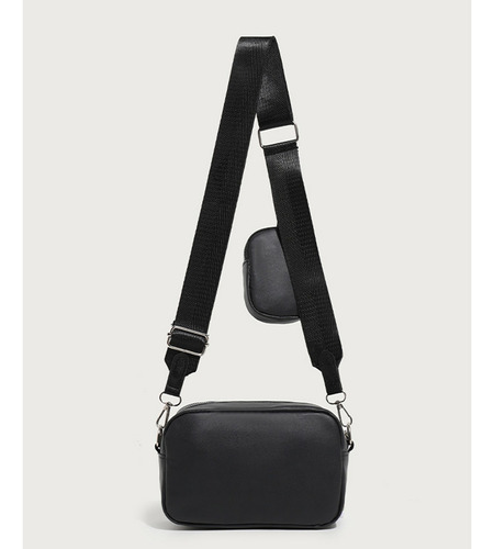 Multifunción Bolsa Para Mujer Bandolera Y Monedero 2 En 1 Color Negro