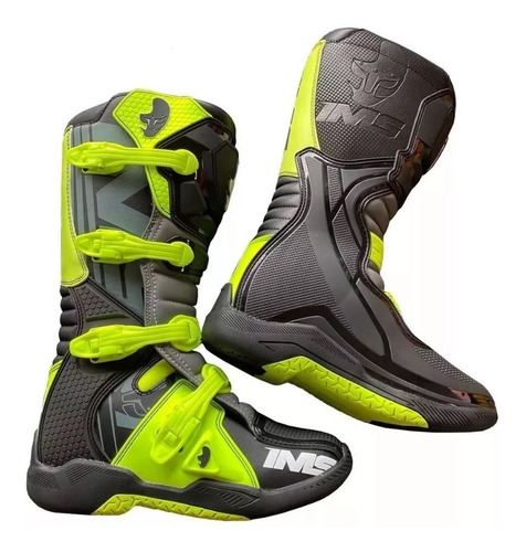 Bota Ims Factory 2020 Preta Sola Injetada Motocross Trilha | Mercado Livre