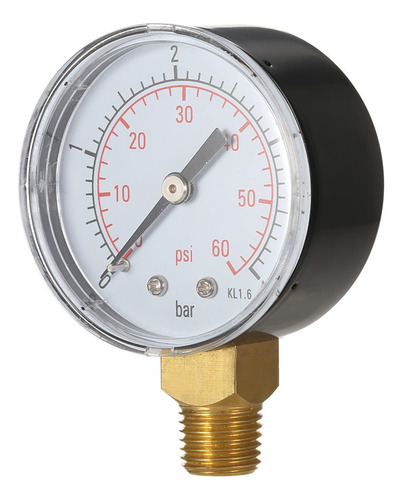 Manómetro Rosca De Presión 0 ~ 4 Bar 0 ~ 60 Psi 50 Mm Hidráu