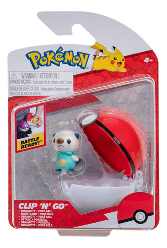 Pokemon Set Clip N Go Pokebola + Pokemon Oshawott