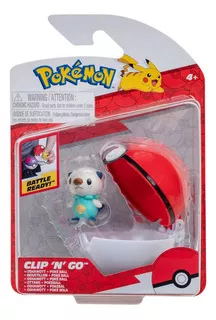 Pokemon Set Clip N Go Pokebola + Pokemon Oshawott